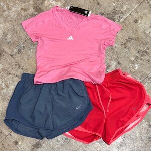 Women’s Adidas Tee (NWT) & Nike Shorts bundle.